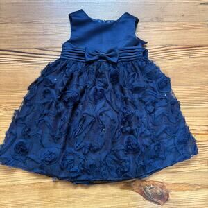 American Princess dark navy blue sequin glitter sleeveless formal dress SIZE 2T